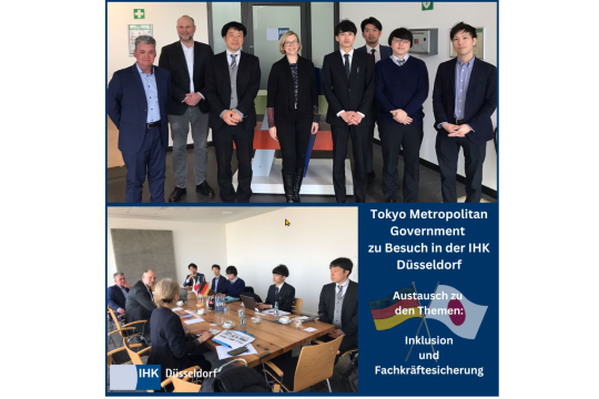 Gruppenfoto der Teilnehmer*innen des Treffens zwischen der IHK Düsseldorf und der japanischen Delegation.