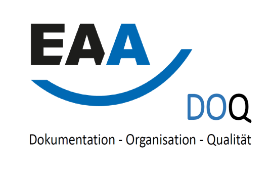 Logo des Dokumentationstool: EAA DOG. Dokumentation - Organisation - Qualität